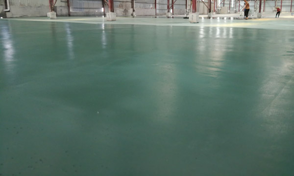 廠房倉庫地坪彩色亮光水泥自流平